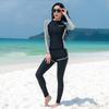 Women Men UV Protection Rash Guard Set Long Sleeve Top Pants Quick Dry Swimwear Snorkeling Surfing Swimming