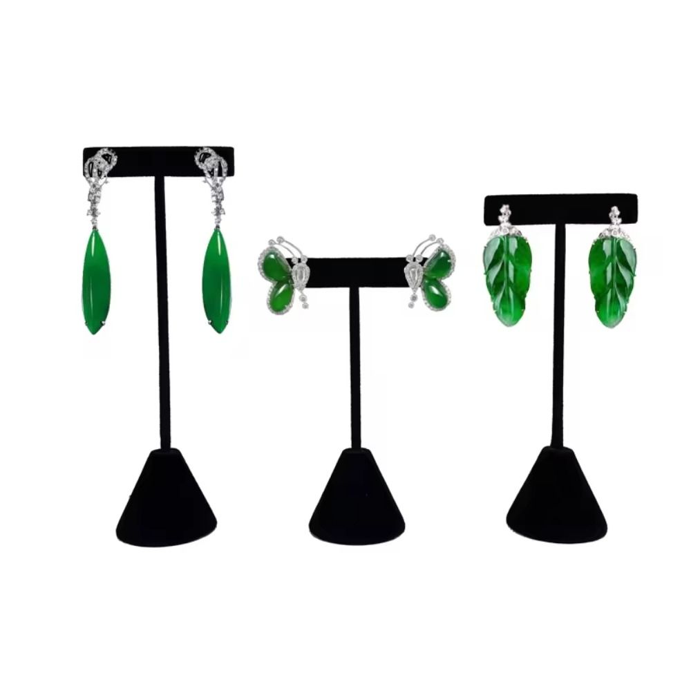 Exquisite Velvet Earrings Display Rack T-Shape Earrings Display Stand Earrings Holder  Decoration