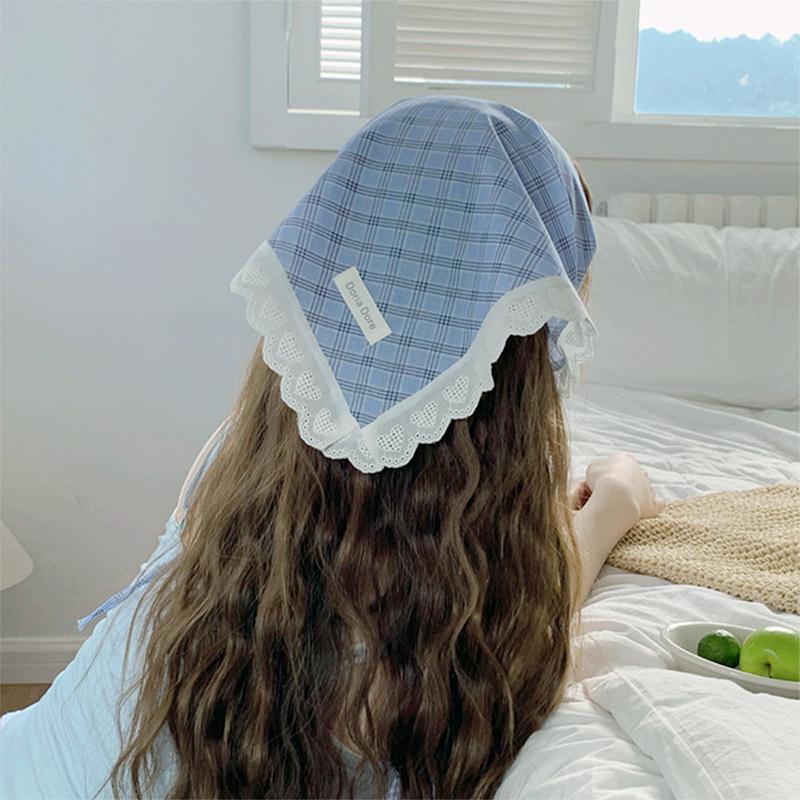 Kvinner Blonder Trekantskjerf Søte Jenter Solskjermingsskjerf Vår Sommer Fransk Strandstil Hårbånd Vintage Kvinne Dame Muslimsk Hijab