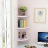 White Floating 3pcs Corner Shelf Shelves Wall Book Storage Rack Unit Decor Bedroom