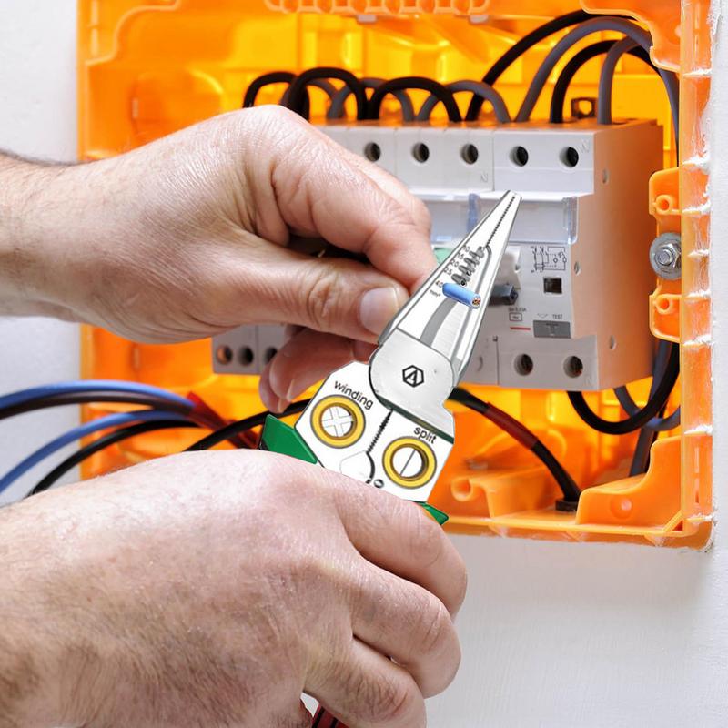 Ściągacz izolacji Crimper 8 w 1 Szczypce precyzyjne Wielofunkcyjne szczypce precyzyjne Ze stali nierdzewnej Szczypce elektryczne Dla