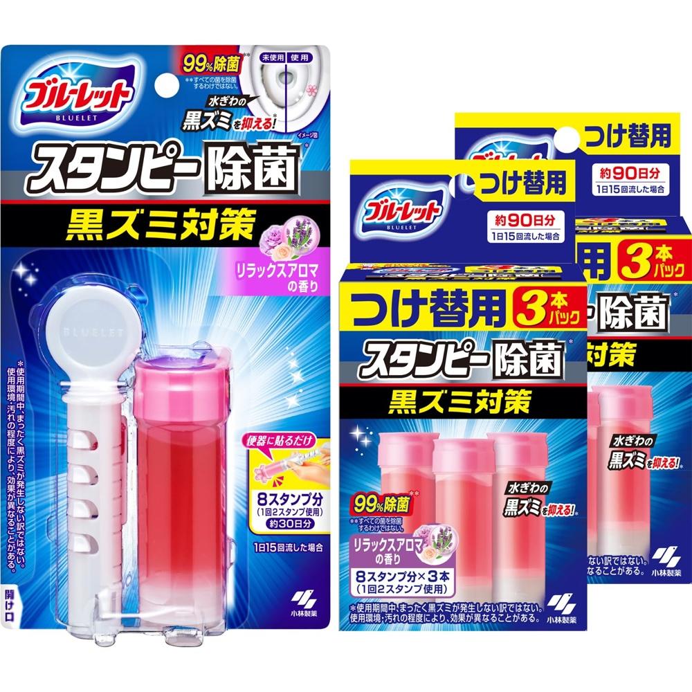 

Bluelet [Bulk Purchase] Stampy Disinfecting Effect Plus Toilet Cleaning Agent Relaxing Aroma Body Approximately 30 days supply x 1 + Refill 90 2