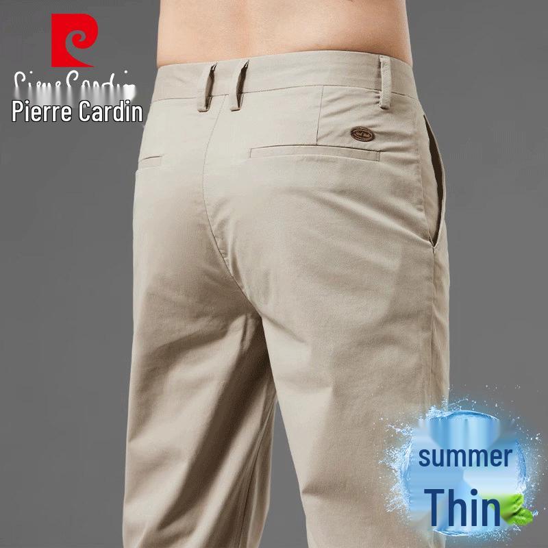 Pierre Cardin Men's Ice Silk Straight-Leg Casual Business Pants