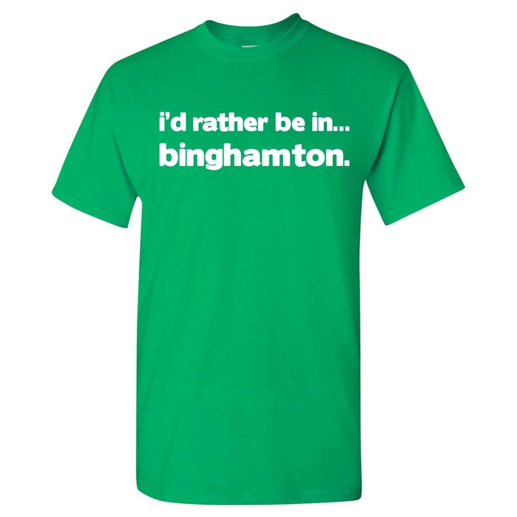 Ich wäre lieber in Binghamton - Sport-T-Shirt mit Heimatstolz - Irisch Grün