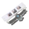 Statement Vintage Choker Necklace Women Bohemain Collares Flower Crystal Rhinestone Blue Beaded Coin Tassel Ethnic Gypsy Jewelry