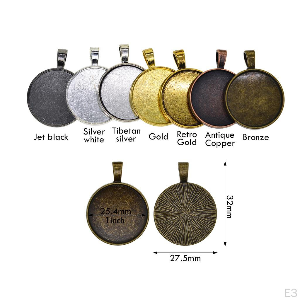 50 1 Inch Round Cabochon Base Trays for DIY Projects