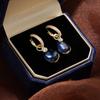 Blue Water Drop Crystal Earrings, Suitable For Summer Earrings, Trendy Temperament Design Earrings
