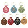 Paw Shaped Keychain Faux Leather Dog Hair Storage Keychain Transparent Pet Hair Souvenir Refillable Keyring Memorial Gift