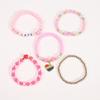 5pcs/set Acrylic Beads Romantic LOVE Pendant Colorful Stone Wristband Bracelet  Hand Decoration