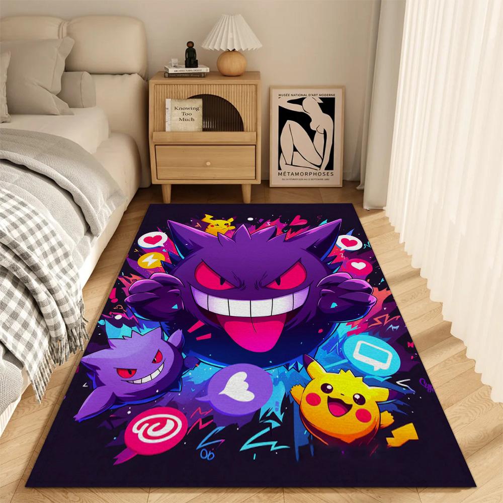 Fashion Entrance Mat Living Room P-Pokemon Rugs Decoration G-gengar Kitchen Carpet Floor Mats Super Absorbent Bathroom Rug Door