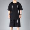Plus Size 4XL-11XL Oversized Shorts Sets Summer T-shirt Vintage Clothes Men's 2 Pieces Set