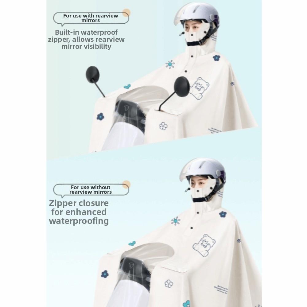 Waterproof Electric Bicycle Raincoat Full Coverage Motorcycle Raincoat Vehicle Raincoat Cycling