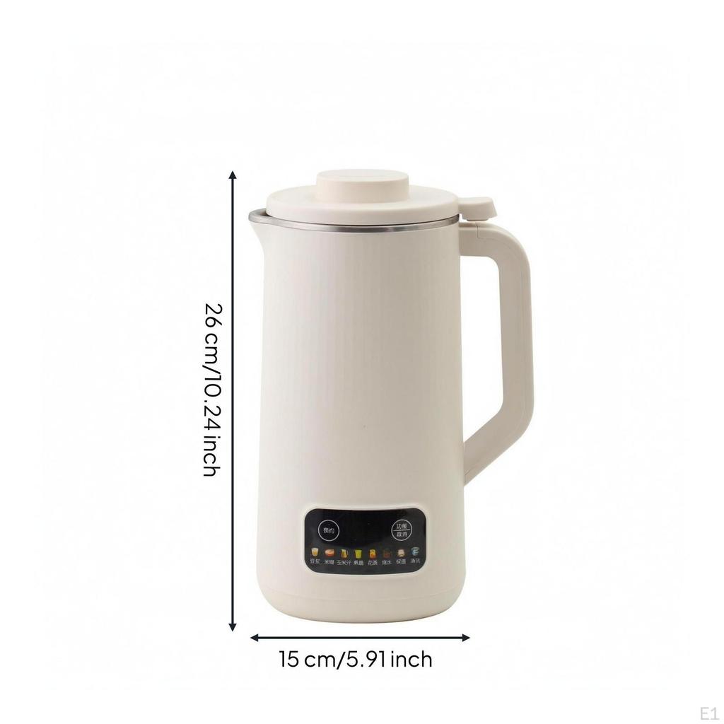 Electric Soy Milk Maker White Automatic Cylindrical Small Appliance