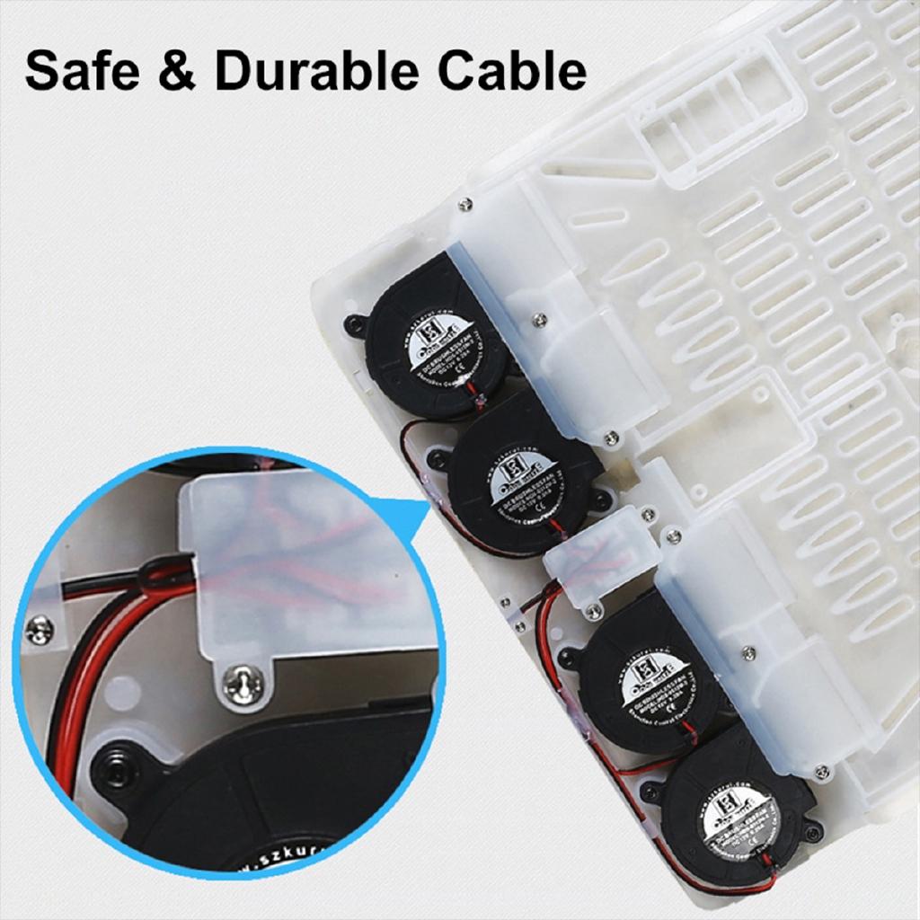 Built-in Fan Cooling Car Seat Cushion Cover Air Ventilated Fan Conditioned Cooler Pad 3 Speeds Car Seat Cushion Cover 12V