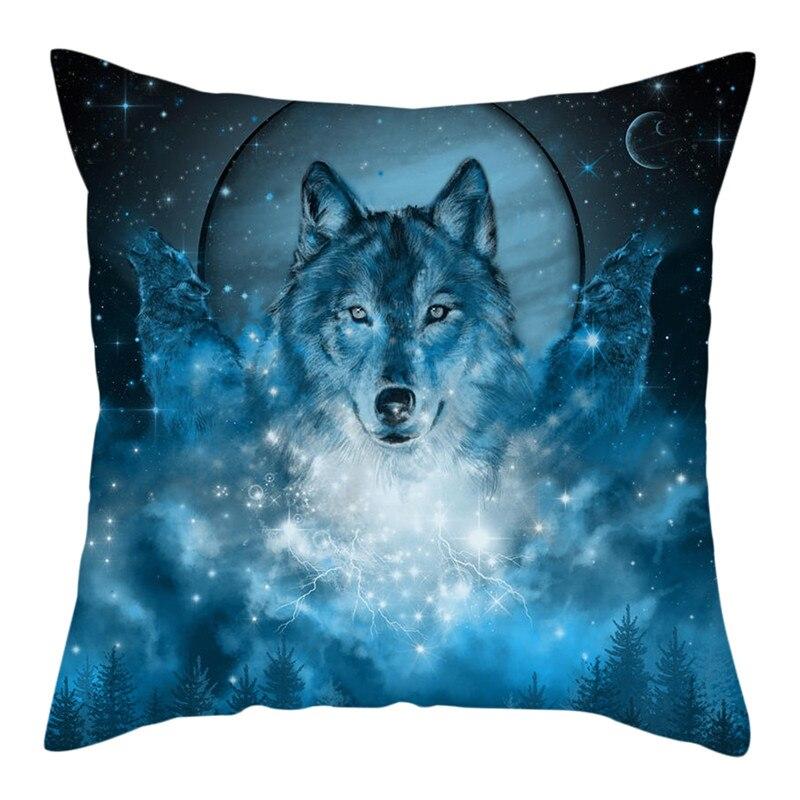 wolf throw pillows