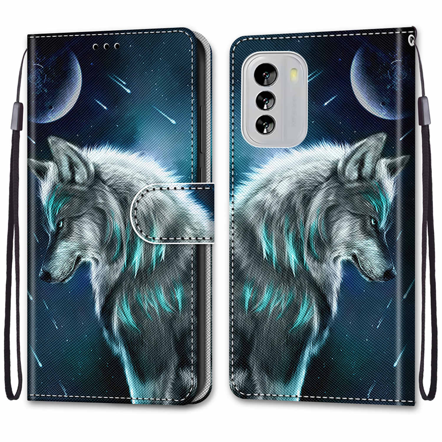 

Роскошный окрашенный кожаный чехол-кошелек в стиле книжки, защитный чехол для Nokia G42/Nokia G310 5G/Nokia C32 C12/Nokia G60/Nokia G21 G11/Nokia C01 Plus Nokia C12 Pro