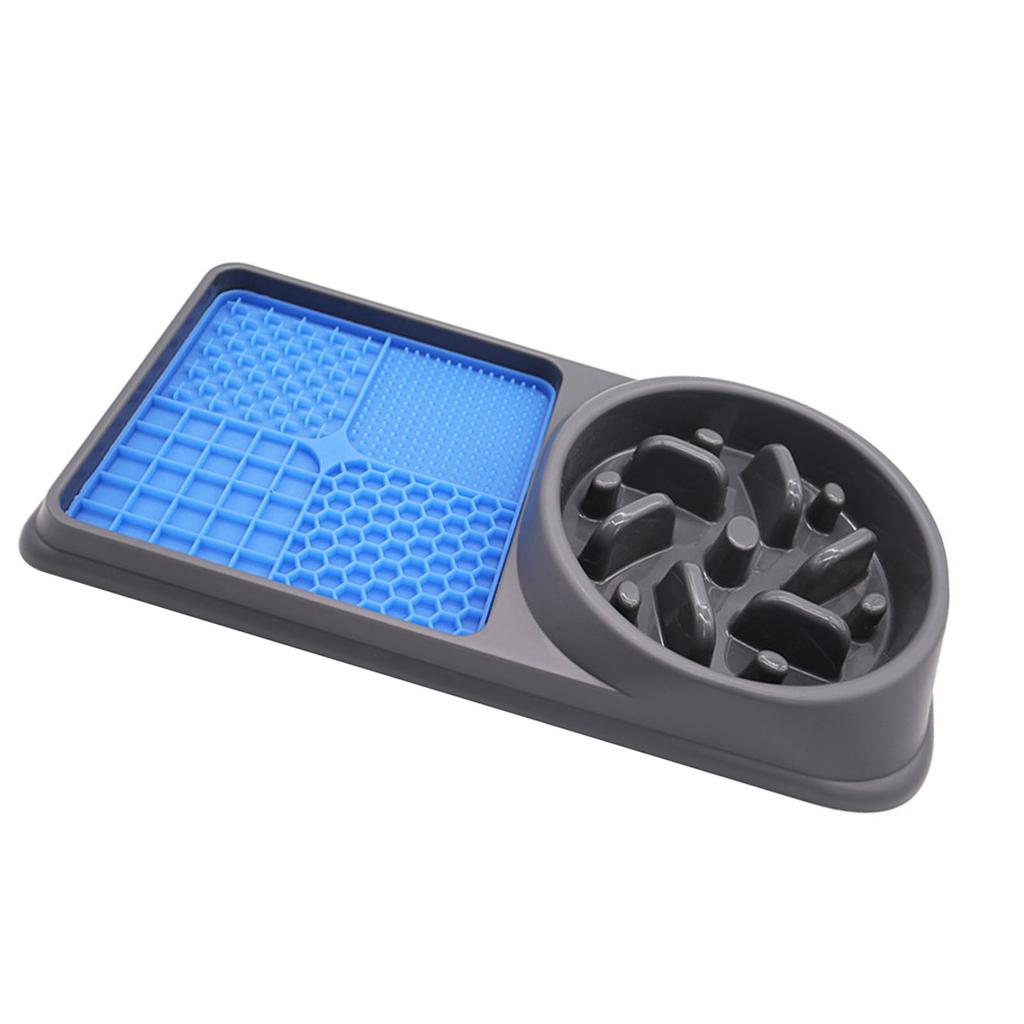 2 In 1 Slow Feeder Dog Bowls and Licking Mat Avoid Choking Tip Proof Antislip Bottom Dog Food Bowl