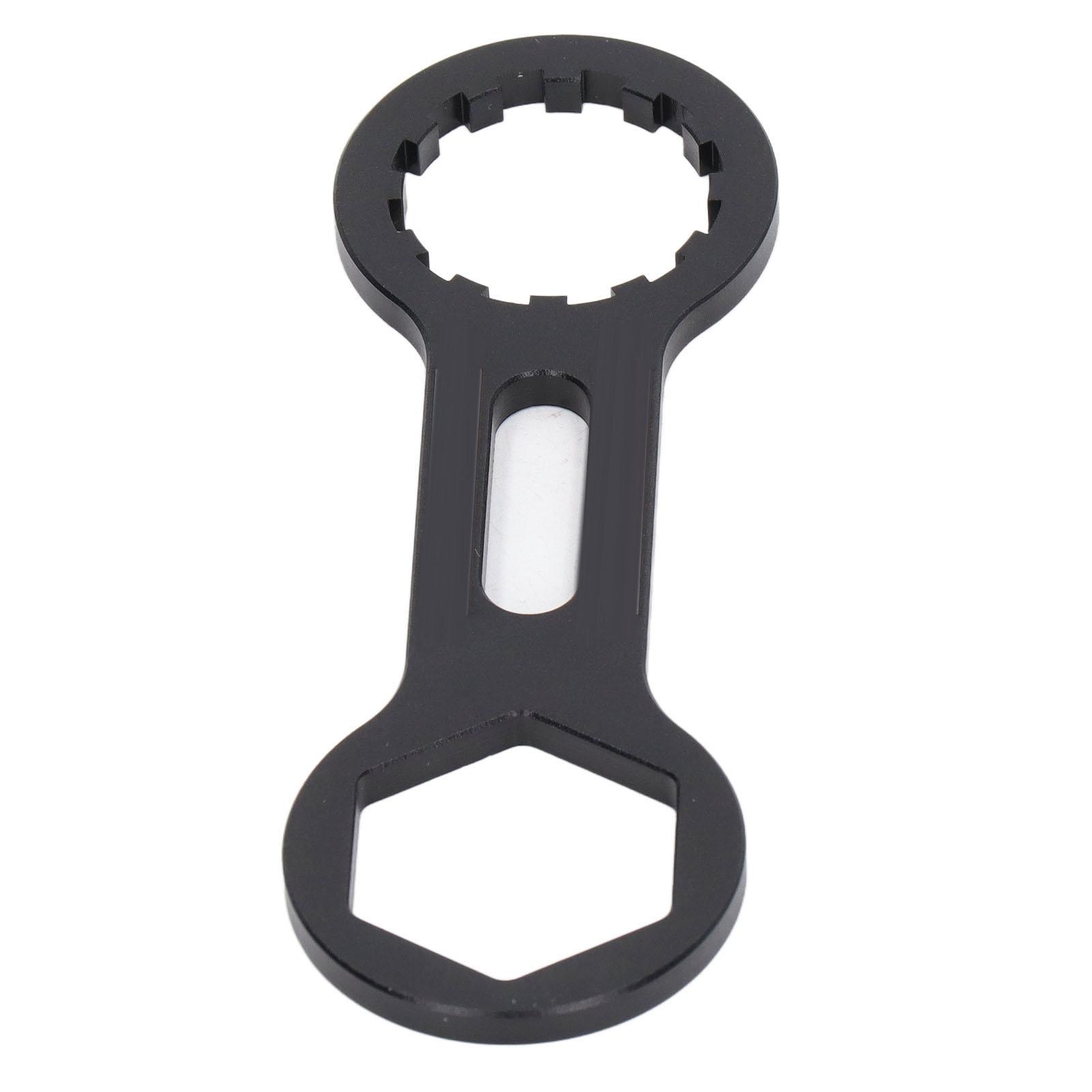 

Bike Front Fork Repair Tool Aluminum Alloy Black Mountain Bicycle Cap Disassembly Wrench for Hydraulic Mechanical Fork