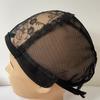 Wig Cap Front Lace For Making Wigs 56Cm Adjustable Straps Black Stretch Weaving Hair Nets Hat Mesh Women'S Dome Accessories