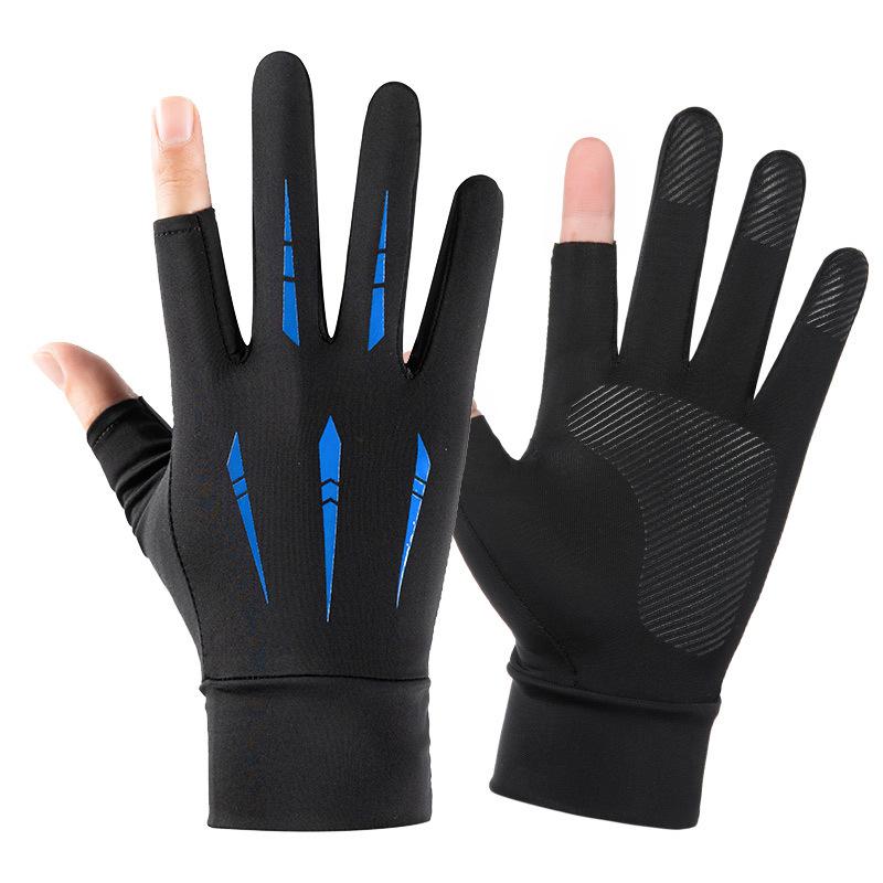 Ice Silk Gloves Men Women Breathable Touch Screen Thin Sunscreen Outdoor Riding Glove Anti UV Highly Elastic Quick Drying Gloves