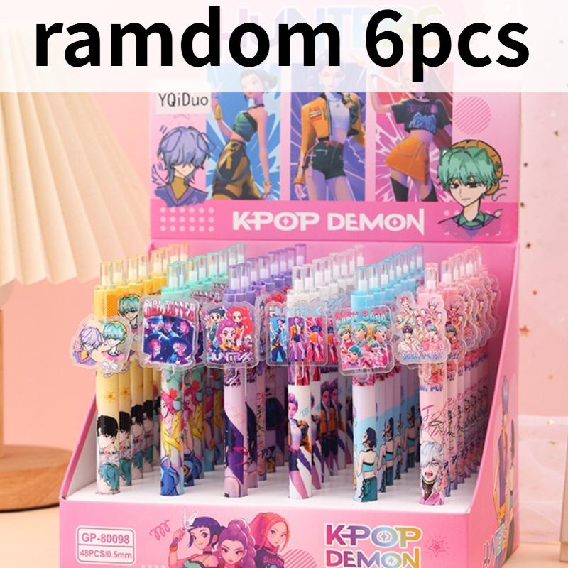 Anime K-pop Demonl Hunter Gel Pen Cute Ballpoint Pen Quick-Drying Smooth Writing Student Office Supplies Stationery Holiday Gift