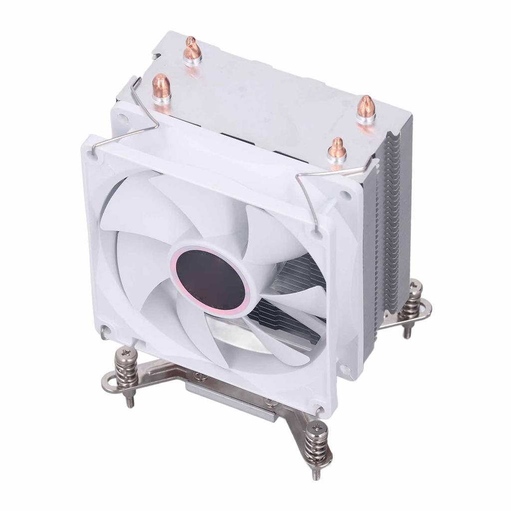 CPU Cooling Fan 3.54in 2 Heat Pipes 3pin 12VDC 2000RPM Hydraulic Bearing CPU Air Cooler with Backplate for Intel 775