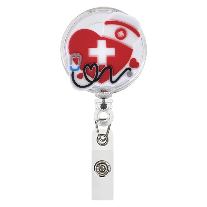 1pc Health Care Retractable Badge Reel Clips for Nurse Doctor Hospital Medical Workers Kawaii Business Card Holder Accessories