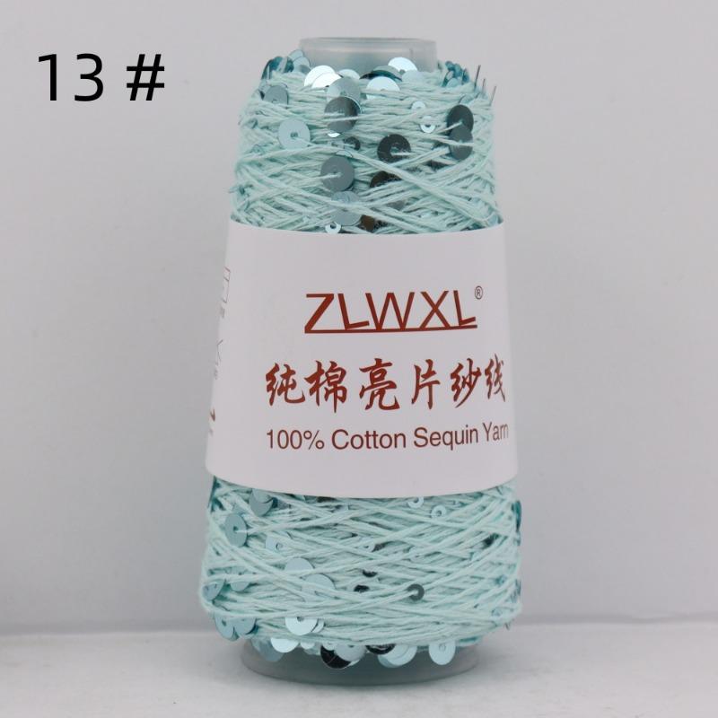 1000g /3200M 100% Cotton Yarn 6mm+3mm Special Sequin Yarn DIY Knitted Garment Accessories Rag Doll Knitting Yarn
