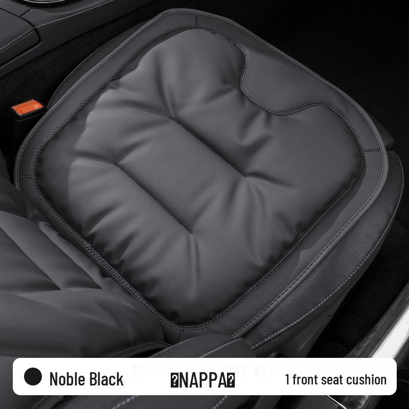 Luxury Nappa Leather Non-Slip Car Seat Cushions for Five-Seater - Thickened Design for Front and Rear Seats
