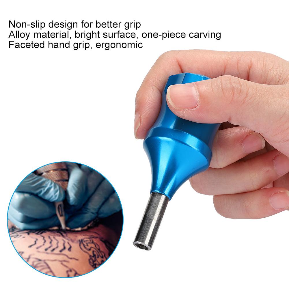 Professioneller 30mm Patronennadel Tattoo Griff Legierung Rutschfest Tattoo Maschine Griff(blau )
