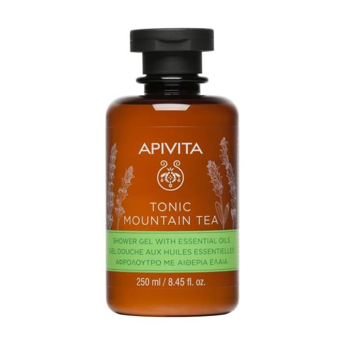 Gel de bain - APIVITA - Mountain Tea - Tonifiant aux huiles essentielles - 200 ml