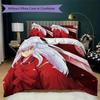 Inuyasha Pattern Bedding uilt Set uilt Cover Pillowcase Home Decoration Birthday Gift (1 * duvet cover + 2 * pillowcase  without core)