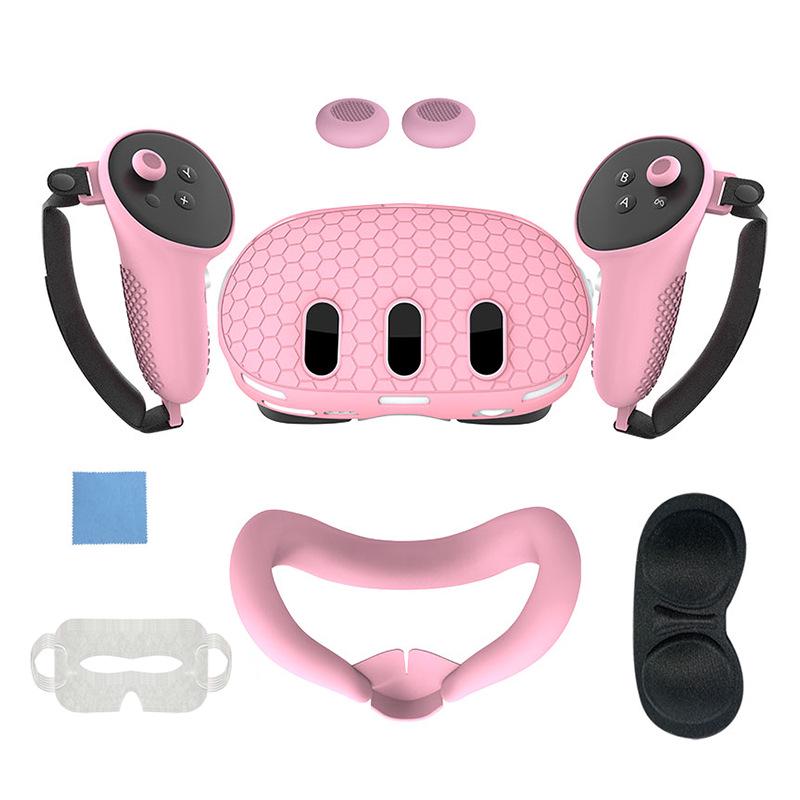 Meta Quest 3 Silicone Protective Set: 7-Piece Anti-Drop VR Accessories