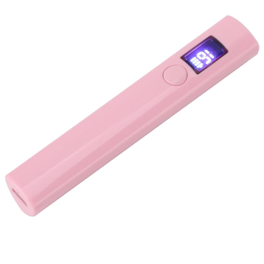 Handheld Gel Nails Light Linear Shape USB Rechargeable Small Digital Display Portable Nail Dryer Lamp for Travel Home