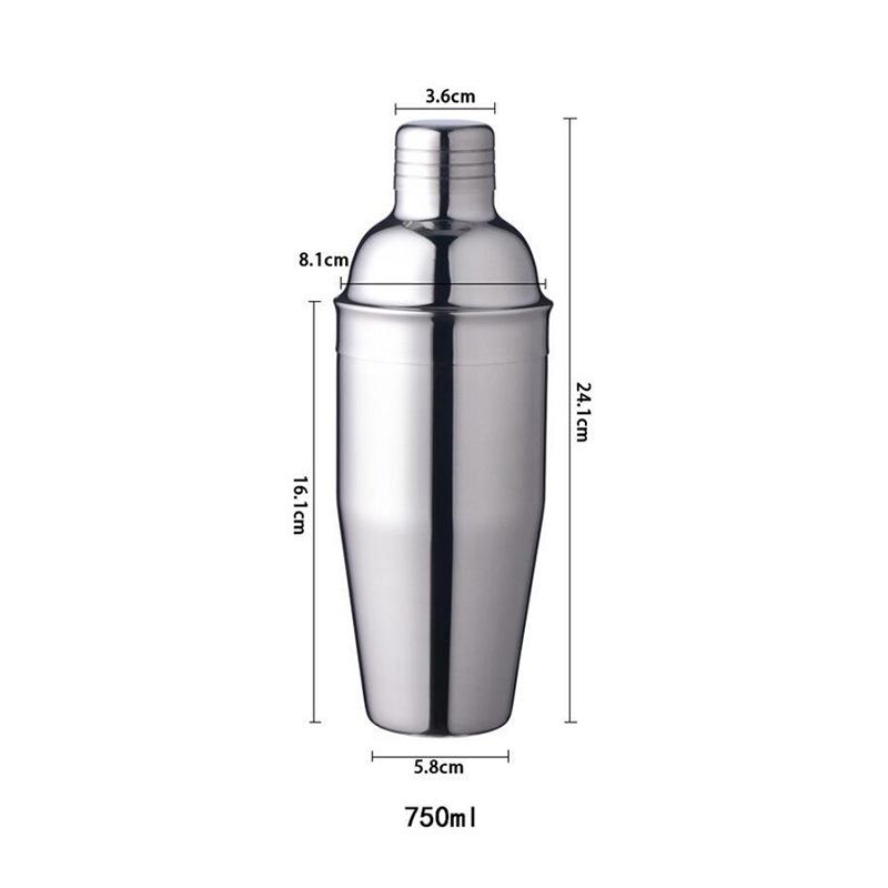 Stainless Steel Liquor Cocktail Shaker Bar Wine Mixer Set Bartender Cocktail Hand Shaker Tool Kit Bar Tool with Holder