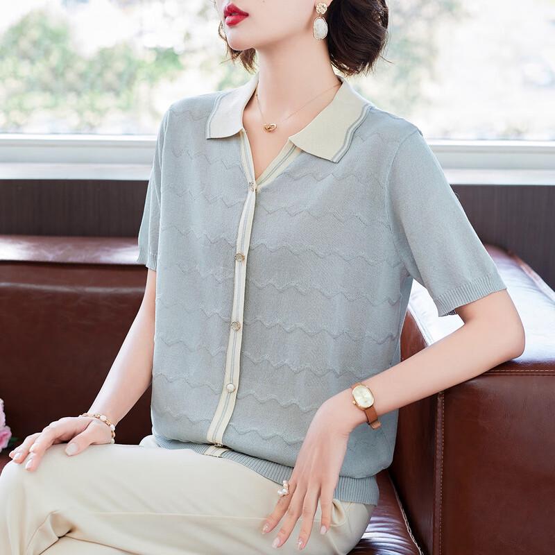 Baolianduo Women s Elegant Age-Reducing Summer T-shirt XL