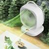 Neuer tragbarer kleiner Ventilator, doppelköpfiger, rotierender elektrischer Tischventilator, doppelschichtiger Umwälzventilator für den Haushalt