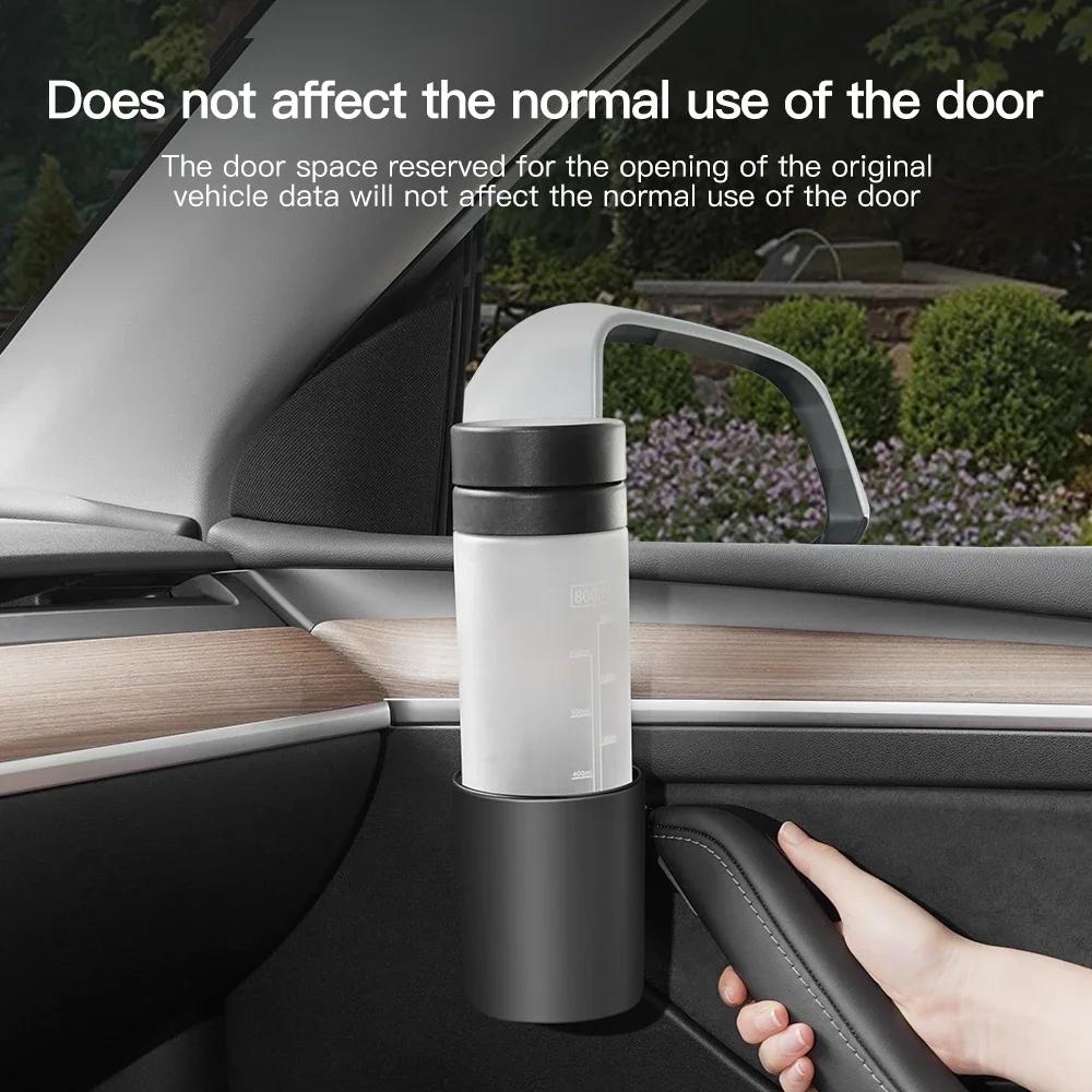 New For Tesla Model 3 Y Highland Juniper 2025 4 Pcs/Set Car Door Cup Holder Special Door Cup Storage Box Rack Car Accessories