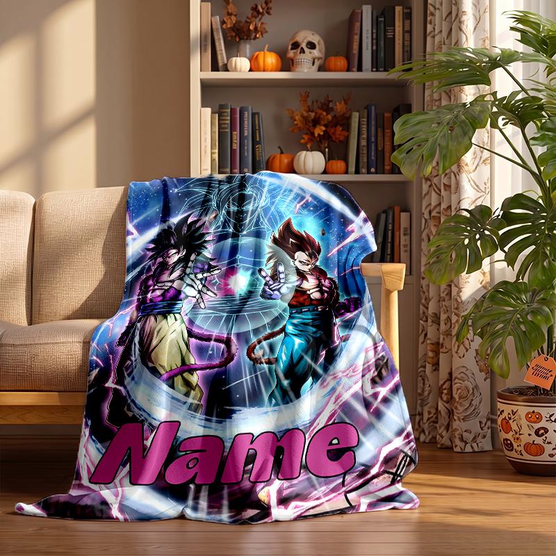 Dragon Ball Custom Flannel Blankets Soft Warm Cozy Throws for Home Decor Holiday Gifts