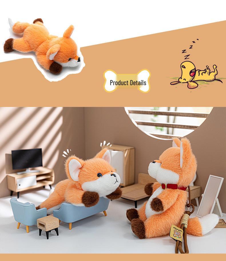 Adorabile Volpe Peluche Tascabile - Regalo Perfetto per Bambine o Ciondolo per Bambola