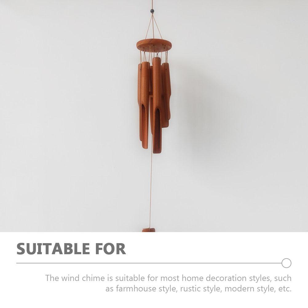 Bamboo Windchime Ornament Patio Wind Chime Garden Windchime Decorative Wind Chime Hanging Ornament Yard Wind Bell Home Decor