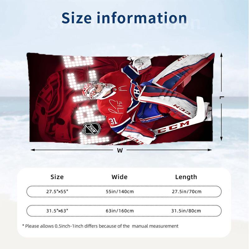 Montreal Canadiens (19) Theme Beach Towel Sand Resistant Soft And Comfortable Suitable For The Pool Camping Yoga And Diving A Travel