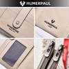 Humerpaul Women Leather Wallet Hand-held Wallet Large-capacity Multi-function First-layer Cowhide Wallet Folding Coin Purse