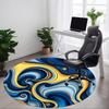 1pc Abstract Swirls Carpet, Round Non Slip Durable Large Size Office Carpet, Suitable for Office
