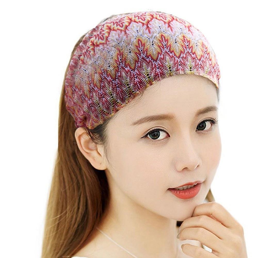 Fashion Wide Hairbands Ethnic Style Thin Headbands Breathable Stretchable Headwear Hair Accessories
