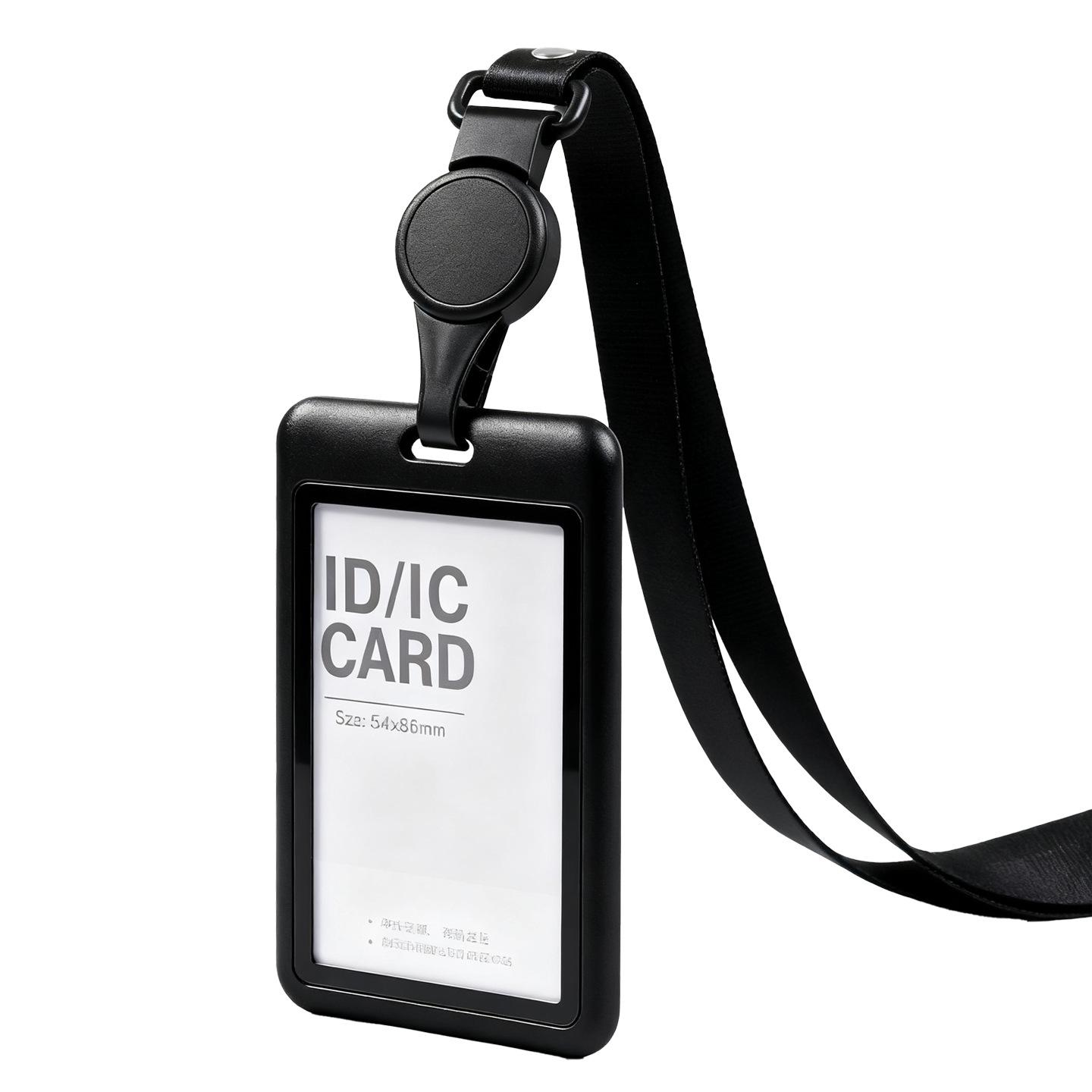 Retractable ID Card Holder with Lanyard for Office, Student, Campus, and Bus Cards
