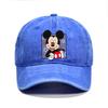 Retro Washed Mickey Mouse Print Baseball Cap Men Women Vintage Kpop Snapback Cap Adjustable Breathable Trucker Hat Sunscreen Hat