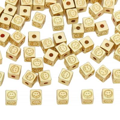 Kupfer Würfel Perlen Anhänger Geometrische Anhänger für DIY Schmuck 2 Stück