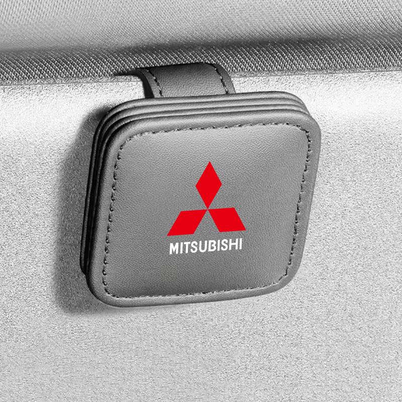 Car Glasses Clip, Glasses Holder, Card Storage Clip for Mitsubishi Pajero Sport Eclipse Cross L200 Colt Delica Ralliart Triton