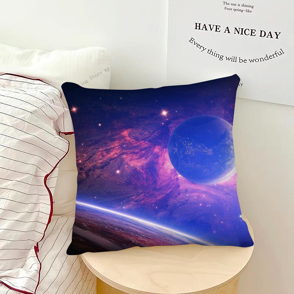 3D Planet Wunderschöne Sternenhimmel Kissenbezug Quadratisches Kissen Schlafzimmer Sofa Freizeit Komfort Kissen Auto Wohnzimmer Heimdekoration